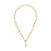 Collana perle e catena Kelly - Bianco