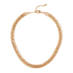 Girocollo a maglia cubana Chains - Oro