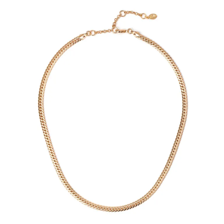 Girocollo a maglia cubana stretta Chains - Oro