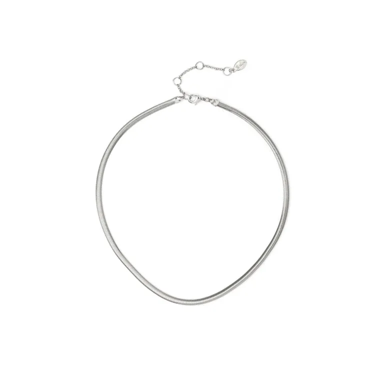 Girocollo a maglia serpentina leggera Cleopatra - Argento