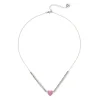 Girocollo boule e cuore Petit Pavè - Fucsia