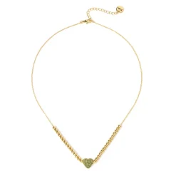 Girocollo boule e cuore Petit Pavè - Verde