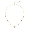 Girocollo catena e cuore Petit Pavè - Rosa
