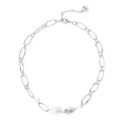 Girocollo catena e perle Leila - Argento