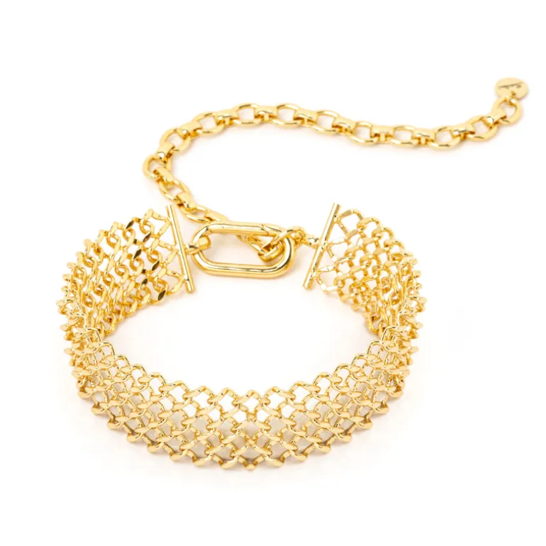 Girocollo choker a rombi Brienne - Oro