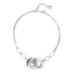 Girocollo con charm a semi cerchi Amaranta - Argento