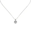 Girocollo con disco pendente e zirconi Pearl - Bianco