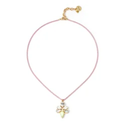 Girocollo con insettino pendente Flora - Multicolor