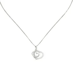 Girocollo con pendente a cuori Pearl - Bianco
