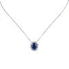 Girocollo con pendente ovale Pearl - Blu