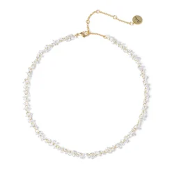 Girocollo con piccoli zirconi Kristall - Bianco