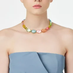 Girocollo di cabochon Blossom - Multicolor
