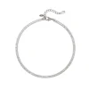 Girocollo di zirconi baguette Diana - Bianco