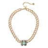 Girocollo groumette e charm quadrato Sirens - Blu