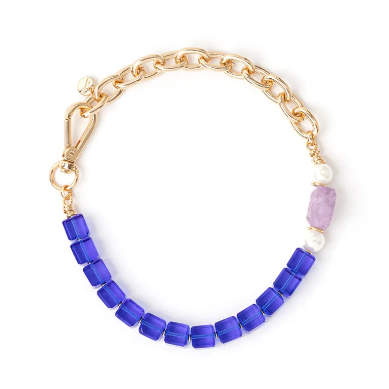 Girocollo Jane Ametista, Blu e Perla - Blu