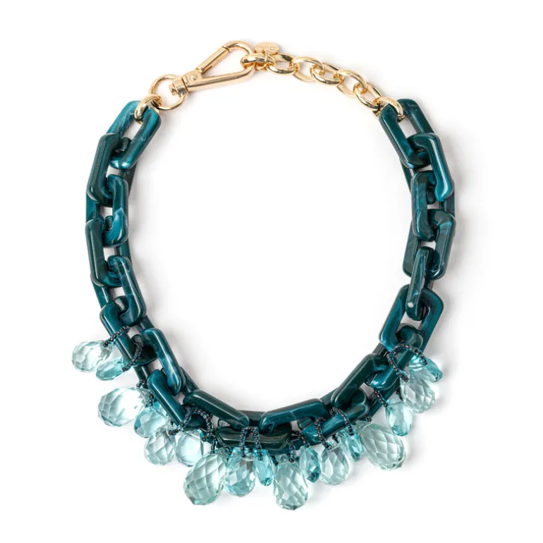 Girocollo Jane con Perle Giapponesi - Turchese