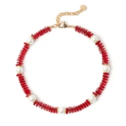 Girocollo Jane Rosso e Perla - Rosso