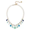 Girocollo perle e mini pendenti Sirens - Blu