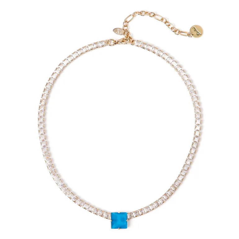 Girocollo zirconi e cristallo Sirens - Blu
