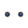 Mini orecchini cilindro a barrette Rania - Blu