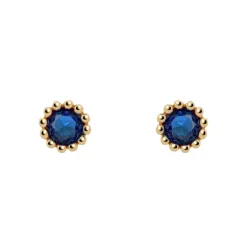 Mini orecchini cilindro a barrette Rania - Blu