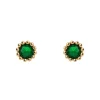 Mini orecchini cilindro a barrette Rania - Verde