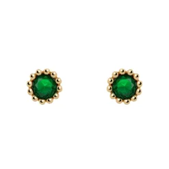 Mini orecchini cilindro a barrette Rania - Verde