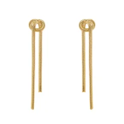 Orecchini a catena annodata Cleopatra - Oro