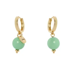 Orecchini a cerchietto e boule pendente Chantal - Turchese