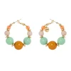 Orecchini a cerchio e boule degradè Chantal - Multicolor
