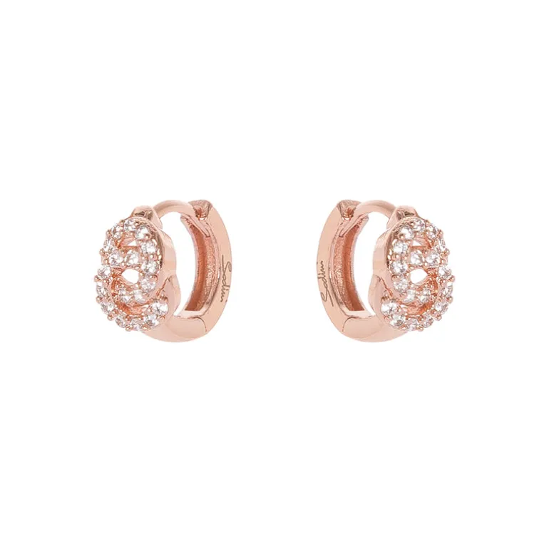 Orecchini a cerchio e due anelli Malibù - Oro rosa