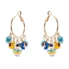 Orecchini a cerchio e mini-pendenti Partenope - Multicolor