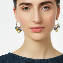 Orecchini a cerchio e mini-pendenti Partenope - Multicolor