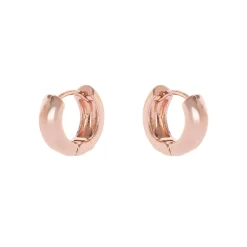 Orecchini a cerchio semi tondo Malibù - Oro rosa