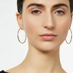 Orecchini a cerchio snello Isabel - Oro