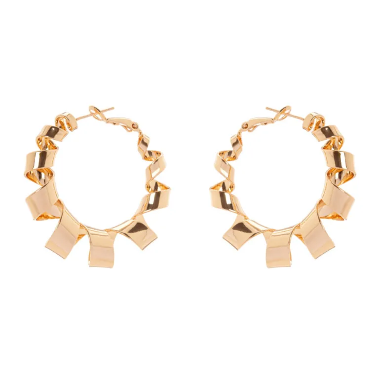 Orecchini a cerchio spirale Domus - Oro