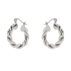 Orecchini a cerchio twist Domus - Argento
