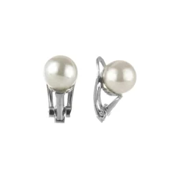 Orecchini a clip con perla Pearl - Bianco