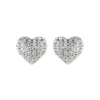 Orecchini a cuore con zirconi Pearl - Bianco