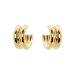 Orecchini a doppio cerchietto Cleopatra - Oro