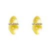 Orecchini a due gemme Cocoon - Giallo