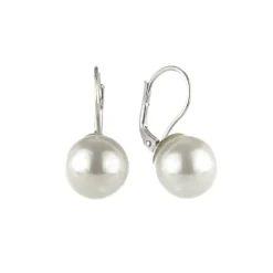 Orecchini a monachella con perla luminosa Pearl - Bianco
