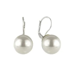 Orecchini a monachella con grande perla Pearl - Bianco