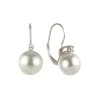 Orecchini a monachella con zircone e perla Pearl - Bianco
