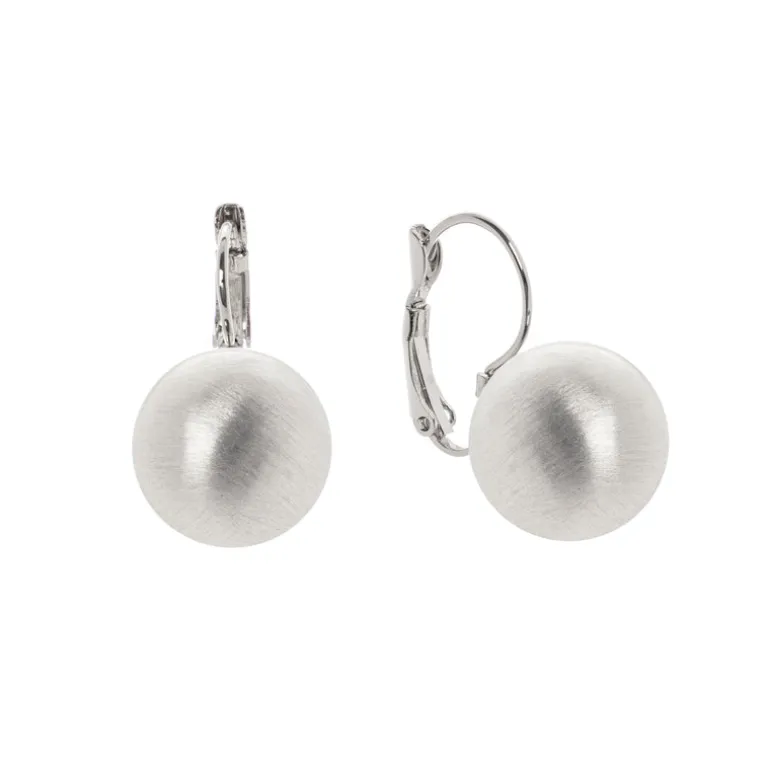 Orecchini a monachella con sfera Sissi - Argento opaco