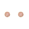 Orecchini a semi-sfera Petit Pavè - Rosa
