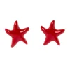 Orecchini a stella di mare Partenope - Rosso