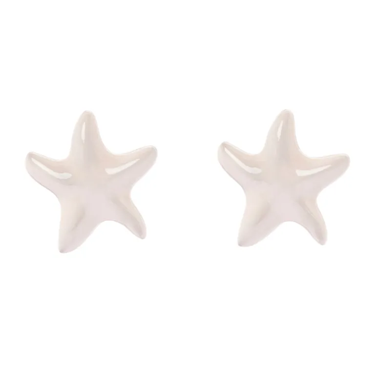 Orecchini a stella di mare Partenope - Bianco