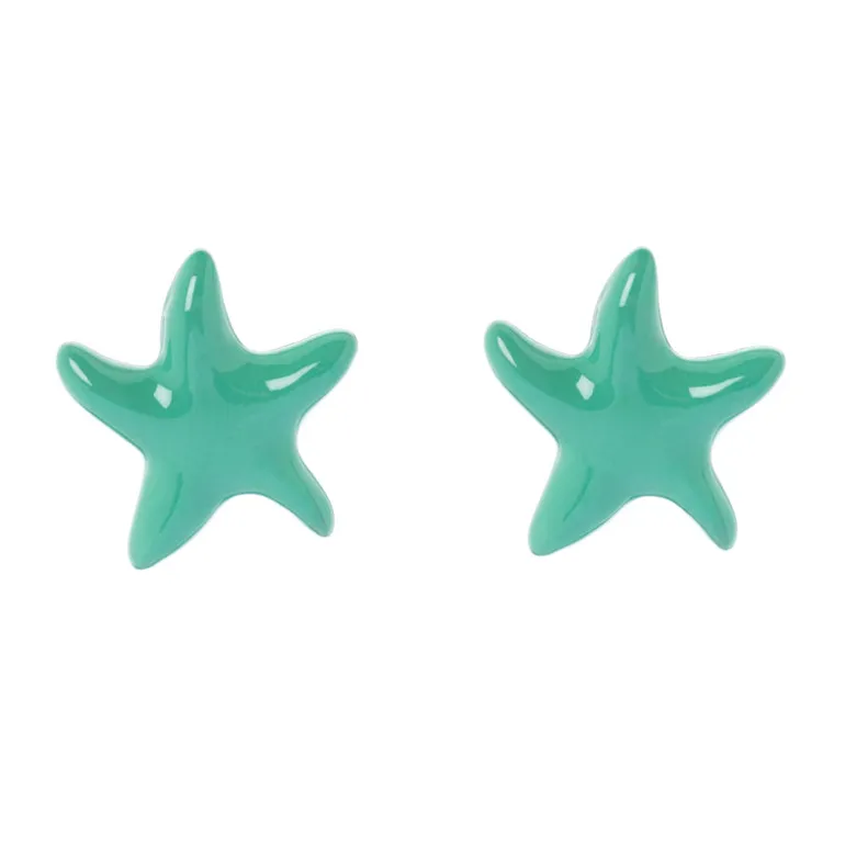 Orecchini a stella di mare Partenope - Turchese