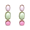 Orecchini a tre cabochon Blossom - Multicolor